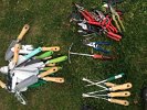 These are a few of the tools we supply for volunteers to use to keep Spy Pond Park looking beautiful