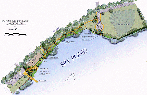 Spy Pond Park map